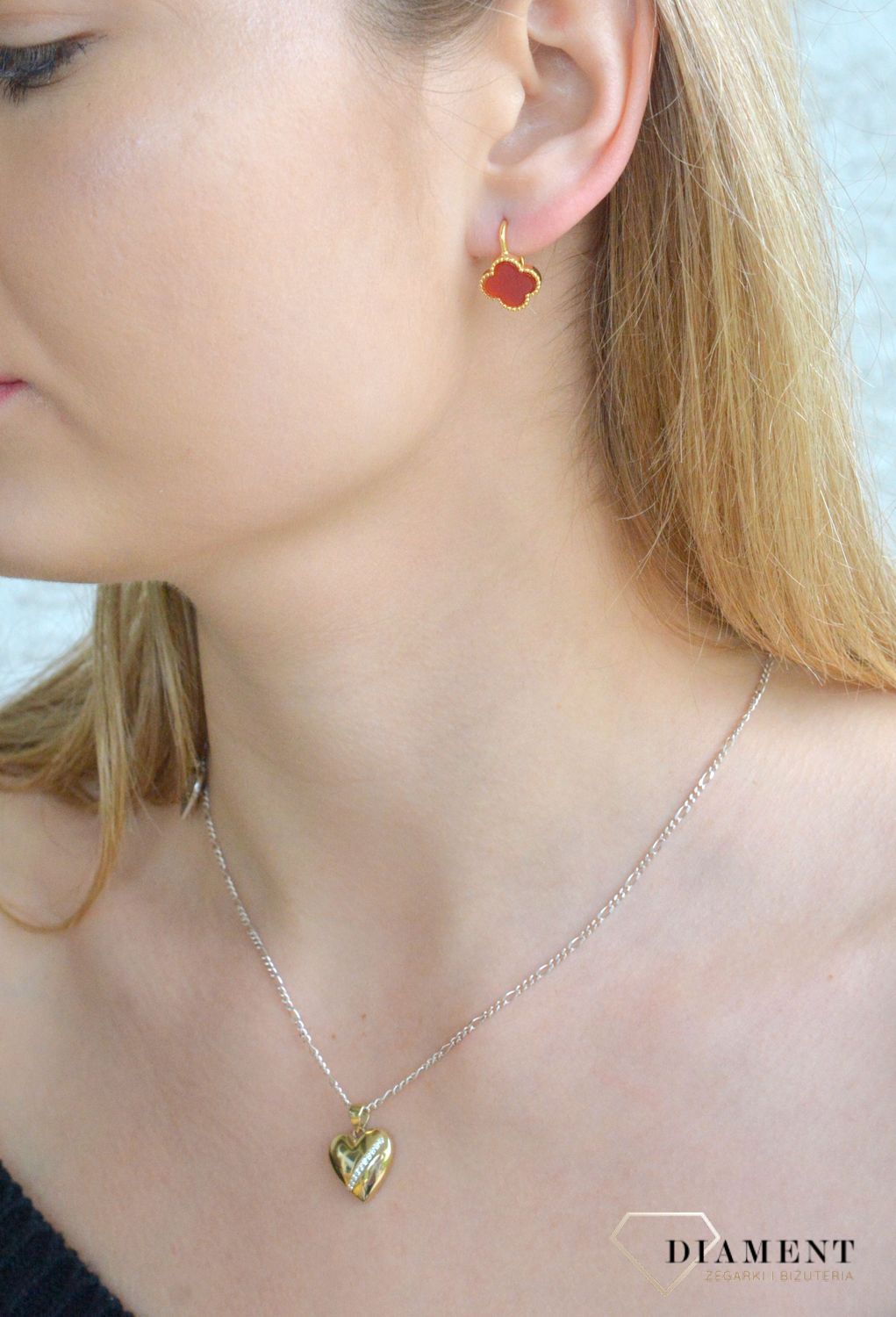 Złota zawieszka damska 375 wypukłe Serce z pasmem cyrkonii ZA 5550 375.jpg